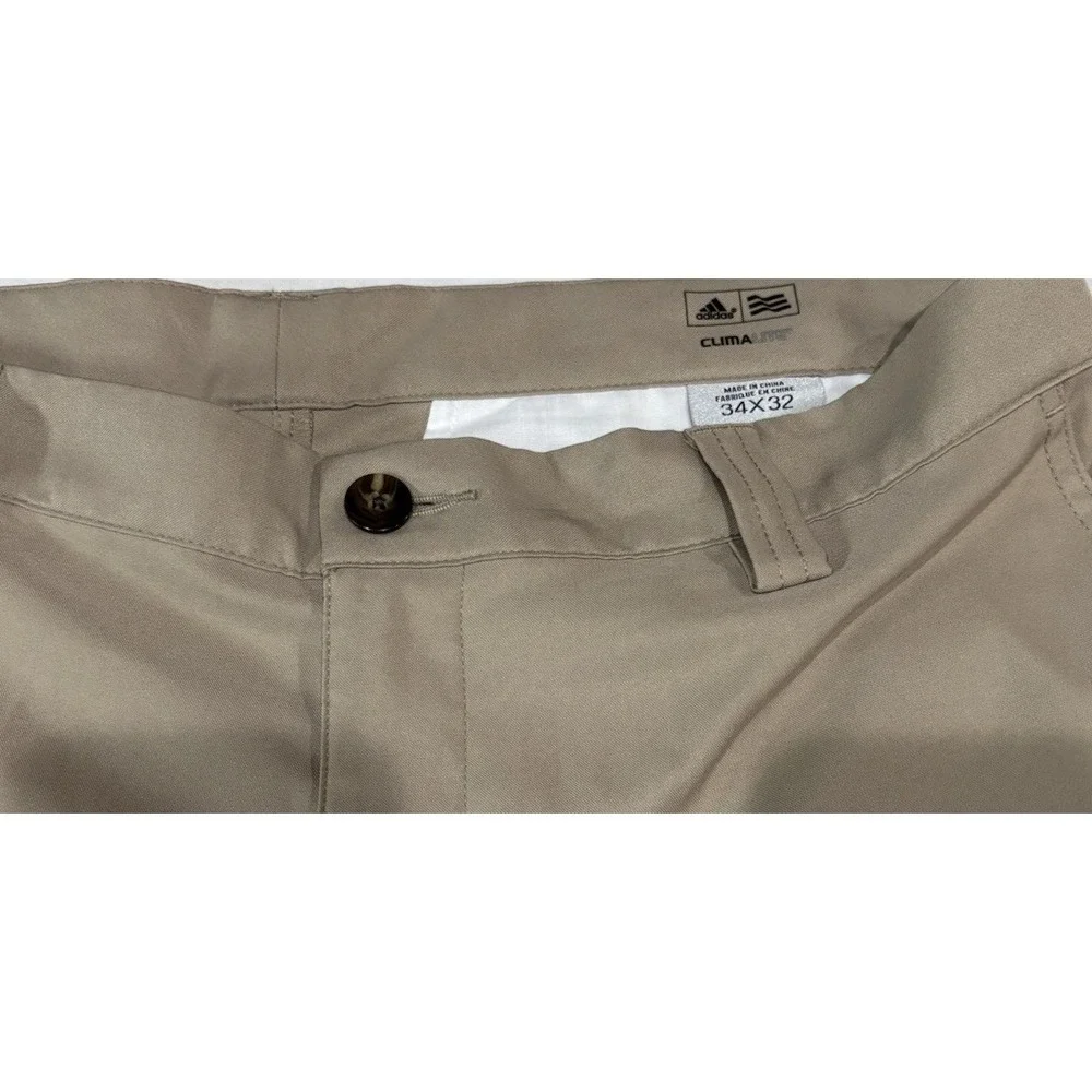 Adidas ClimaCool Stretch Golf Pants Mens 34x32 Khaki Beige Performance Outdoor